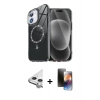 MARSİLYAN™- iPhone 11 Kılıf Kıvılcım Form Prime - Siyah 3D Antistatik Mat Seramik Nano Ekran Koruyucu + Raze Metal Kamera Lens - GS