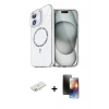 MARSİLYAN™- iPhone 11 Kılıf Kıvılcım Form Prime - Siyah 3D Antistatik Mat Seramik Nano Ekran Koruyucu + Renkli Kamera Lens Koruma Cam - SI