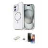 MARSİLYAN™- iPhone 11 Kılıf Kıvılcım Form Prime - Siyah 3D Antistatik Mat Seramik Nano Ekran Koruyucu + Renkli Kamera Lens Koruma Cam - TU