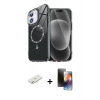 MARSİLYAN™- iPhone 11 Kılıf Kıvılcım Form Prime - Siyah 3D Antistatik Mat Seramik Nano Ekran Koruyucu + Renkli Kamera Lens Koruma Cam - SI