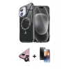 MARSİLYAN™- iPhone 11 Kılıf Kıvılcım Form Prime - Siyah 3D Antistatik Mat Seramik Nano Ekran Koruyucu + Siyah Raze Metal Kamera Lens