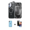MARSİLYAN™- iPhone 11 Kılıf Kıvılcım Form Prime - Siyah 3D Antistatik Mat Seramik Nano Ekran Koruyucu + Neon Fosforlu Kamera Lens - TU