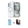 MARSİLYAN™- iPhone 11 Kılıf Kıvılcım Form Prime - Siyah 3D Antistatik Mat Seramik Nano Ekran Koruyucu + Neon Fosforlu Kamera Lens - TU