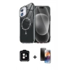 MARSİLYAN™- iPhone 11 Kılıf Kıvılcım Form Prime - Siyah 3D Antistatik Mat Seramik Nano Ekran Koruyucu + PVD Metal Kamera Lens - TU