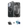 MARSİLYAN™- iPhone 11 Kılıf Kıvılcım Form Prime - Siyah 3D Antistatik Seramik Nano Ekran Koruyucu + Kamera Lens Koruma Cam - SF