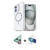 MARSİLYAN™- iPhone 11 Kılıf Kıvılcım Form Prime - Siyah 3D Antistatik Seramik Nano Ekran Koruyucu + Raze Metal Kamera Lens - KI
