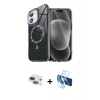 MARSİLYAN™- iPhone 11 Kılıf Kıvılcım Form Prime - Siyah 3D Antistatik Seramik Nano Ekran Koruyucu + Pers Alüminyum Kamera Lens - LT
