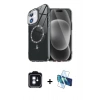 MARSİLYAN™- iPhone 11 Kılıf Kıvılcım Form Prime - Siyah 3D Antistatik Seramik Nano Ekran Koruyucu + Mavi PVD Metal Kamera Lens