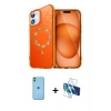 MARSİLYAN™- iPhone 11 Kılıf Kıvılcım Form Prime - Siyah 3D Antistatik Seramik Nano Ekran Koruyucu + Neon Fosforlu Kamera Lens - YL