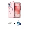 MARSİLYAN™- iPhone 11 Kılıf Kıvılcım Form Prime - Siyah 3D Antistatik Seramik Nano Ekran Koruyucu + Renkli Kamera Lens Koruma Cam - PE