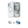 MARSİLYAN™- iPhone 11 Kılıf Kıvılcım Form Prime - Siyah 3D Antistatik Seramik Nano Ekran Koruyucu + Pers Alüminyum Kamera Lens - GI
