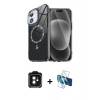 MARSİLYAN™- iPhone 11 Kılıf Kıvılcım Form Prime - Siyah 3D Antistatik Seramik Nano Ekran Koruyucu + PVD Metal Kamera Lens - SH