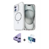 MARSİLYAN™- iPhone 11 Kılıf Kıvılcım Form Prime - Siyah 3D Antistatik Seramik Nano Ekran Koruyucu + Raze Metal Kamera Lens - MR