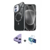 MARSİLYAN™- iPhone 11 Kılıf Kıvılcım Form Prime - Siyah 3D Antistatik Seramik Nano Ekran Koruyucu + Raze Metal Kamera Lens - MR