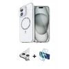MARSİLYAN™- iPhone 11 Kılıf Kıvılcım Form Prime - Siyah 3D Antistatik Seramik Nano Ekran Koruyucu + Raze Metal Kamera Lens - GS