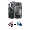 MARSİLYAN™- iPhone 11 Kılıf Kıvılcım Form Prime - Siyah 3D Antistatik Seramik Nano Ekran Koruyucu + Raze Metal Kamera Lens - SH