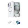 MARSİLYAN™- iPhone 11 Kılıf Kıvılcım Form Prime - Siyah 3D Antistatik Seramik Nano Ekran Koruyucu + Renkli Kamera Lens Koruma Cam - YL