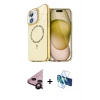 MARSİLYAN™- iPhone 11 Kılıf Kıvılcım Form Prime - Siyah 3D Antistatik Seramik Nano Ekran Koruyucu + Raze Metal Kamera Lens - SH