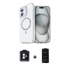MARSİLYAN™- iPhone 11 Kılıf Kıvılcım Form Prime - Siyah 6D Antistatik Mat Seramik Hayalet Nano Ekran Koruyucu + PVD Metal Kamera Lens - MI