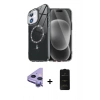 MARSİLYAN™- iPhone 11 Kılıf Kıvılcım Form Prime - Siyah 6D Antistatik Mat Seramik Hayalet Nano Ekran Koruyucu + Raze Metal Kamera Lens - MR