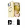 MARSİLYAN™- iPhone 11 Kılıf Kıvılcım Form Prime - Siyah 6D Antistatik Mat Seramik Hayalet Nano Ekran Koruyucu + Turuncu PVD Metal Kamera Lens