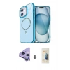 MARSİLYAN™- iPhone 11 Kılıf Kıvılcım Form Prime - Siyah 6D Mat Seramik Hayalet Nano Ekran Koruyucu + Mor Raze Metal Kamera Lens