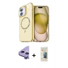 MARSİLYAN™- iPhone 11 Kılıf Kıvılcım Form Prime - Siyah 6D Mat Seramik Hayalet Nano Ekran Koruyucu + Mor Raze Metal Kamera Lens