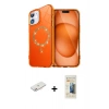 MARSİLYAN™- iPhone 11 Kılıf Kıvılcım Form Prime - Siyah 6D Mat Seramik Hayalet Nano Ekran Koruyucu + Pembe Renkli Kamera Lens Koruma Cam
