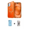 MARSİLYAN™- iPhone 11 Kılıf Kıvılcım Form Prime - Siyah Bilvis 3D Cam Ekran Koruyucu + Neon Fosforlu Kamera Lens - MI