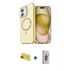 MARSİLYAN™- iPhone 11 Kılıf Kıvılcım Form Prime - Siyah Bilvis 3D Cam Ekran Koruyucu + Rainbow Kamera Lens Koruma Cam - KI