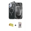 MARSİLYAN™- iPhone 11 Kılıf Kıvılcım Form Prime - Siyah Bilvis 3D Cam Ekran Koruyucu + Rainbow Kamera Lens Koruma Cam - KI