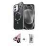 MARSİLYAN™- iPhone 11 Kılıf Kıvılcım Form Prime - Siyah Bilvis 3D Cam Ekran Koruyucu + Raze Metal Kamera Lens - SH