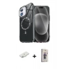 MARSİLYAN™- iPhone 11 Kılıf Kıvılcım Form Prime - Siyah Bilvis 3D Cam Ekran Koruyucu + Renkli Kamera Lens Koruma Cam - SI