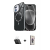 MARSİLYAN™- iPhone 11 Kılıf Kıvılcım Form Prime - Siyah Bilvis 3D Cam Ekran Koruyucu + Kamera Lens Koruma Cam - SF