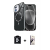 MARSİLYAN™- iPhone 11 Kılıf Kıvılcım Form Prime - Siyah Bilvis 3D Mat Cam Ekran Koruyucu + PVD Metal Kamera Lens - MI