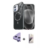 MARSİLYAN™- iPhone 11 Kılıf Kıvılcım Form Prime - Siyah Bilvis 3D Mat Cam Ekran Koruyucu + Raze Metal Kamera Lens - MR