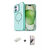 MARSİLYAN™- iPhone 11 Kılıf Kıvılcım Form Prime - Siyah Bilvis 3D Mat Cam Ekran Koruyucu + Renkli Kamera Lens Koruma Cam - TU