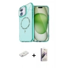MARSİLYAN™- iPhone 11 Kılıf Kıvılcım Form Prime - Siyah Bilvis 3D Mat Cam Ekran Koruyucu + Renkli Kamera Lens Koruma Cam - PE