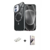 MARSİLYAN™- iPhone 11 Kılıf Kıvılcım Form Prime - Siyah Bilvis 3D Mat Cam Ekran Koruyucu + Renkli Kamera Lens Koruma Cam - SI