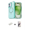 MARSİLYAN™- iPhone 11 Kılıf Kıvılcım Form Prime - Siyah Bilvis 3D Mat Cam Ekran Koruyucu + Renkli Kamera Lens Koruma Cam - SI