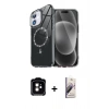MARSİLYAN™- iPhone 11 Kılıf Kıvılcım Form Prime - Siyah Bilvis 3D Mat Cam Ekran Koruyucu + PVD Metal Kamera Lens - TU