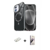 MARSİLYAN™- iPhone 11 Kılıf Kıvılcım Form Prime - Siyah Bilvis 3D Mat Cam Ekran Koruyucu + Renkli Kamera Lens Koruma Cam - TU
