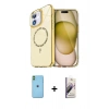 MARSİLYAN™- iPhone 11 Kılıf Kıvılcım Form Prime - Siyah Bilvis 3D Mat Cam Ekran Koruyucu + Neon Fosforlu Kamera Lens - YL
