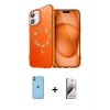 MARSİLYAN™- iPhone 11 Kılıf Kıvılcım Form Prime - Siyah Bilvis 3D Mat Cam Ekran Koruyucu + Neon Fosforlu Kamera Lens - YL