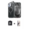 MARSİLYAN™- iPhone 11 Kılıf Kıvılcım Form Prime - Siyah Bilvis 3D Mat Cam Ekran Koruyucu + PVD Metal Kamera Lens - YL