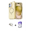 MARSİLYAN™- iPhone 11 Kılıf Kıvılcım Form Prime - Siyah Bilvis 5in1 3D Magic Cam Ekran Koruyucu + Pers Alüminyum Kamera Lens - GD