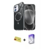 MARSİLYAN™- iPhone 11 Kılıf Kıvılcım Form Prime - Siyah Bilvis 5in1 3D Magic Cam Ekran Koruyucu + Rainbow Kamera Lens Koruma Cam - KI