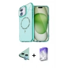 MARSİLYAN™- iPhone 11 Kılıf Kıvılcım Form Prime - Siyah Bilvis 5in1 3D Magic Cam Ekran Koruyucu + Mavi Raze Metal Kamera Lens