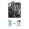 MARSİLYAN™- iPhone 11 Kılıf Kıvılcım Form Prime - Siyah Bilvis 5in1 3D Magic Cam Ekran Koruyucu + Neon Fosforlu Kamera Lens - TU