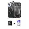 MARSİLYAN™- iPhone 11 Kılıf Kıvılcım Form Prime - Siyah Bilvis 5in1 3D Magic Cam Ekran Koruyucu + PVD Metal Kamera Lens - YL